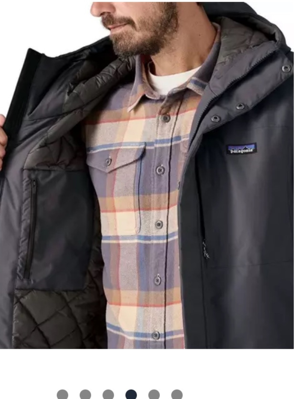 Patagonia Men's Windshadow Dark Gray Hooded Parka - Picture 8 of 8